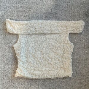 NWOT | Hollister White Lace Off the Shoulder Top | Size S